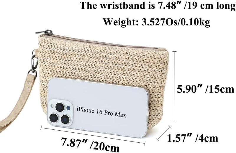 BBORGDC Small Wristlet Wallets for Women, Zip Clutch Bag with Wristlet Pouch, 3-Zipper Original Design - Image 2
